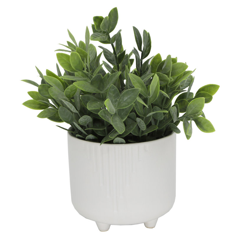 Ebern Designs 4.5'' Artificial Eucalyptus Plant in Planter Wayfair